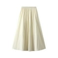 thumbnail image 1 of Maoxin Women Skirt Women's Classic Summer Pleated High Waisted Pocket Casual Drape Skirt ,White,Free Size, 1 of 7