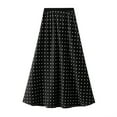 thumbnail image 1 of Maoxin Women Skirt Women's Summer Casual Polka Satin line Fishtail Skirt ,Black,L, 1 of 6