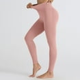 thumbnail image 1 of Women's Leggings Women's Solid Color Seamless Hip Lifting Breathable Yoga Suit With Tight Fitting High Waisted Sports Bottom Fitness Pants Workout Pants Women Pink XL, 1 of 8
