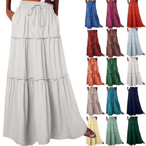 Maoxin Women's Skirts Women's Solid Color Sexy Wrapped Hip Fringe Elastic Skirt Floor Sweeping Long Skirt ,Green,L