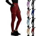 thumbnail image 1 of Maoxin Womens Leggings High Waist Colorful Yoga Pants Women Workout Leggings For Women Fitness Sports Running Yoga Athletic Pants Pants for Women Wine 3XL, 1 of 6