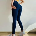 thumbnail image 1 of Womens Leggings Women High Waist Capris Running Pants Quick Dry Sports Yoga Pants Pants for Women Blue L, 1 of 8