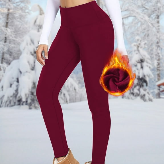Maoxin Womens Leggings Women Velvet Winter Tight Tight Stretch Fitness Pants Yoga Pants Pants for Women Wine 2XL