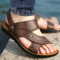 thumbnail image 1 of Maoxin Womens Sandals Men's Fashion Casual Beach Spring And Summer New Breathable Thick Soled Sandals Ladies Sandals Brown 45, 1 of 8