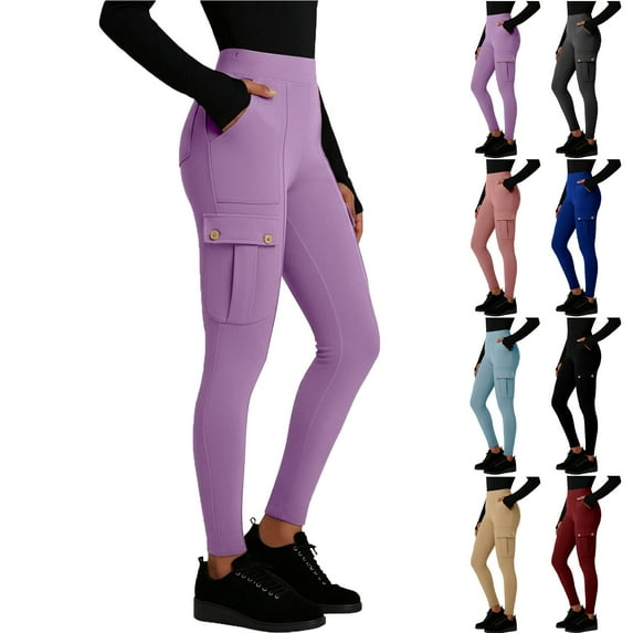 Yoga Pants High Waist Colorful Yoga Pants Women Workout Leggings For Women Fitness Sports Running Yoga Athletic Pants Plus Size Yoga Pants for Women Orange XL