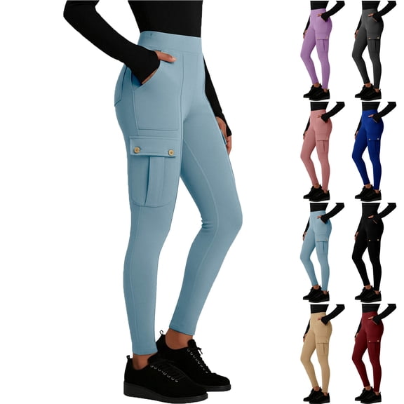 Maoxin Yoga Pants Women High Waist Colorful Yoga Pants Women Workout Leggings For Women Fitness Sports Running Yoga Athletic Pants Workout Leggings Light Blue L