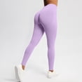 thumbnail image 1 of Maoxin Yoga Pants Women's Peach Seamless Solid Color Waist Hip Lift High Waist Yoga Wear Sports Running Fitness Yoga Pants Workout Leggings Purple S, 1 of 8