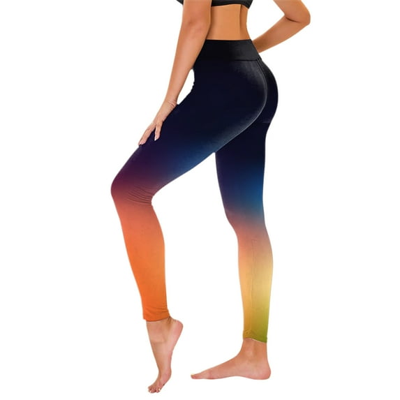 Yoga Pants Women’s Stretch Yoga Leggings Fitness Running Gym Sports Full Length Active Pants Yoga Full Length Pants Plus Size Yoga Pants for Women Orange 2XL