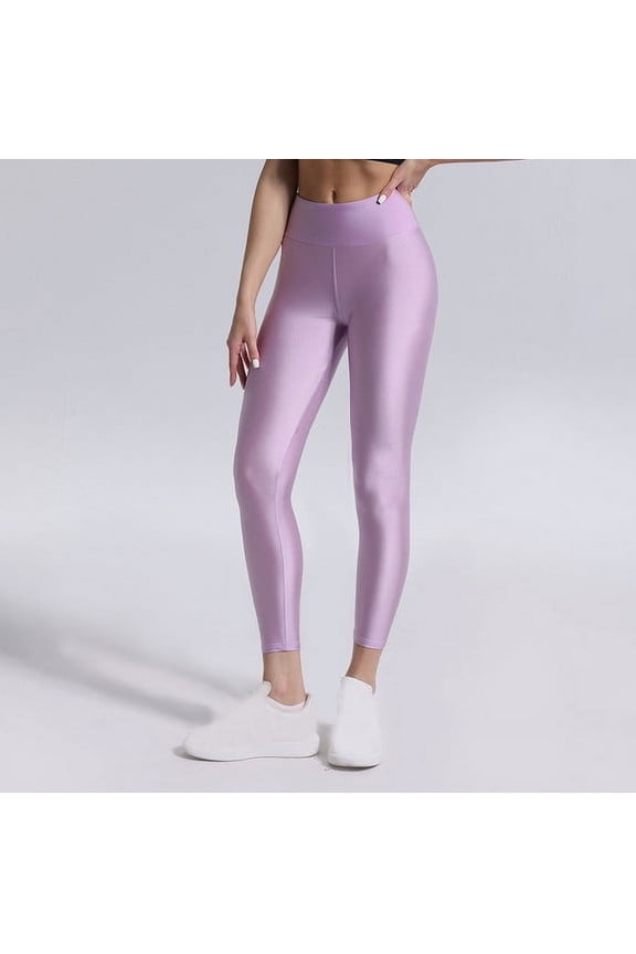 Yoga Pants Women's Tight Fitting High Stretch Fitness Pants Yoga Pants Workout Leggings Purple XL