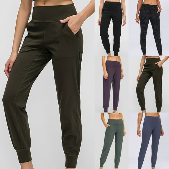 Yoga Pants Women's Workout Leggings Fitness Sports Running Yoga Athletic Pants Elastic Waist Leggings Plus Size Yoga Pants for Women Army Green L
