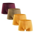 thumbnail image 1 of Maoxin boxer briefs for men pack 4PC Ice Silk Traceless-dry Loose Breathable Elastic Exercise Home Flat Angle Underpants Men's Boxer Briefs Orange 2XL, 1 of 2