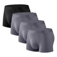 thumbnail image 1 of Maoxin boxer briefs for men pack 4PC Silk Traceless-dry Loose Breathable Elastic Exercise Home Flat Angle Underpants Mens Boxer Briefs Underwear Coffee XL, 1 of 2