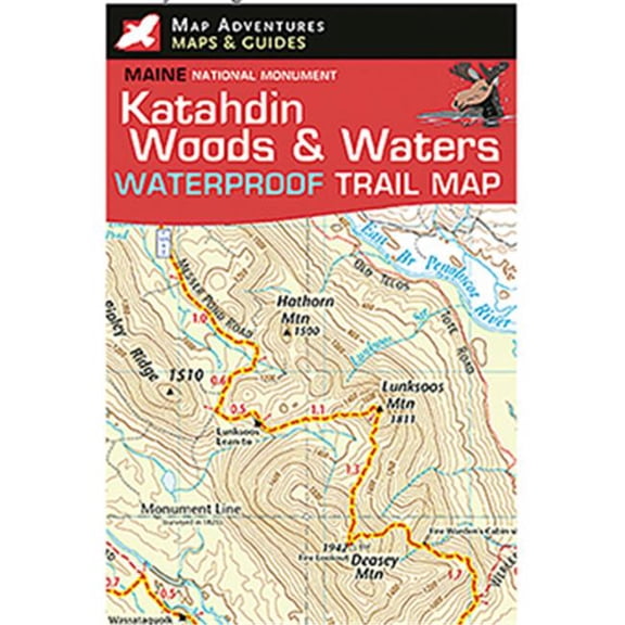 Explore New England's Wilderness with Map Adventures: Katahdin Woods & Waters Map
