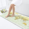 thumbnail image 1 of Map Bathroom Rugs, Teal Asia Europe South City Topography America Africa Japan Bathroom Rugs Set, Map of World Bathroom Rug Mat 17X48inch, Extra Soft and Absorbent Bath Rugs, 1 of 3