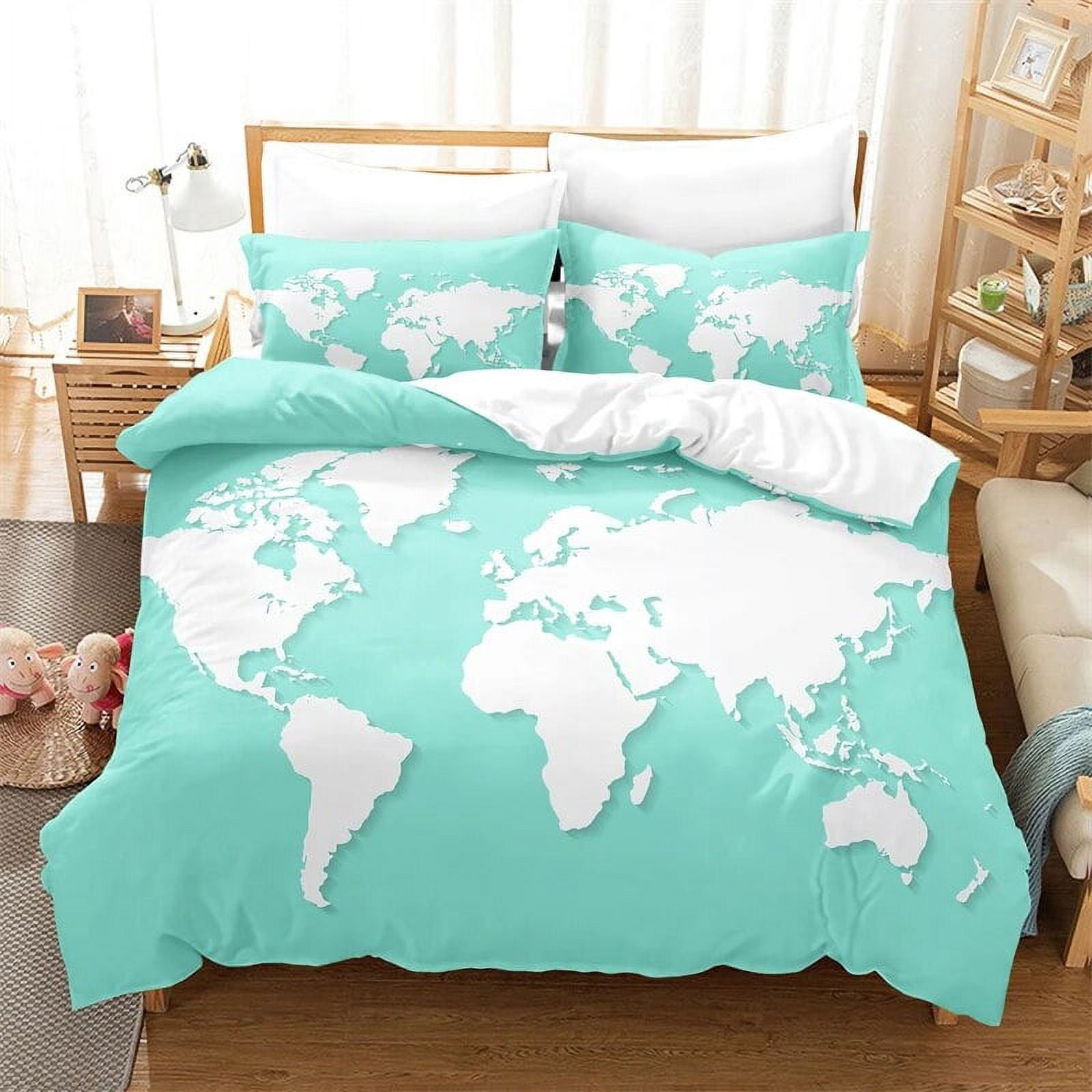 Map Bedding Set Duvet Cover Set 3d Bedding Digital Printing Bed Linen