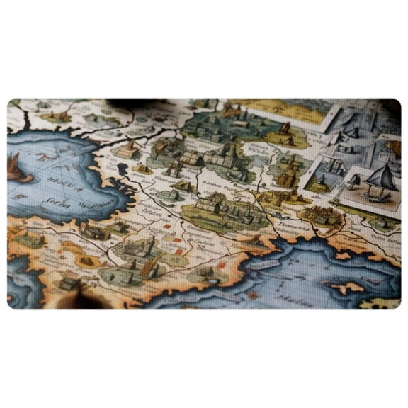 Map Block Kitchen Mat, Kitchen Rug, Comfort Standing Desk Mat, Kitchen Floor Mat Non-Skid & Washable for Home, Office