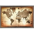 thumbnail image 1 of Map - Brown Wall Poster, 22.375" x 34", Framed, 1 of 3