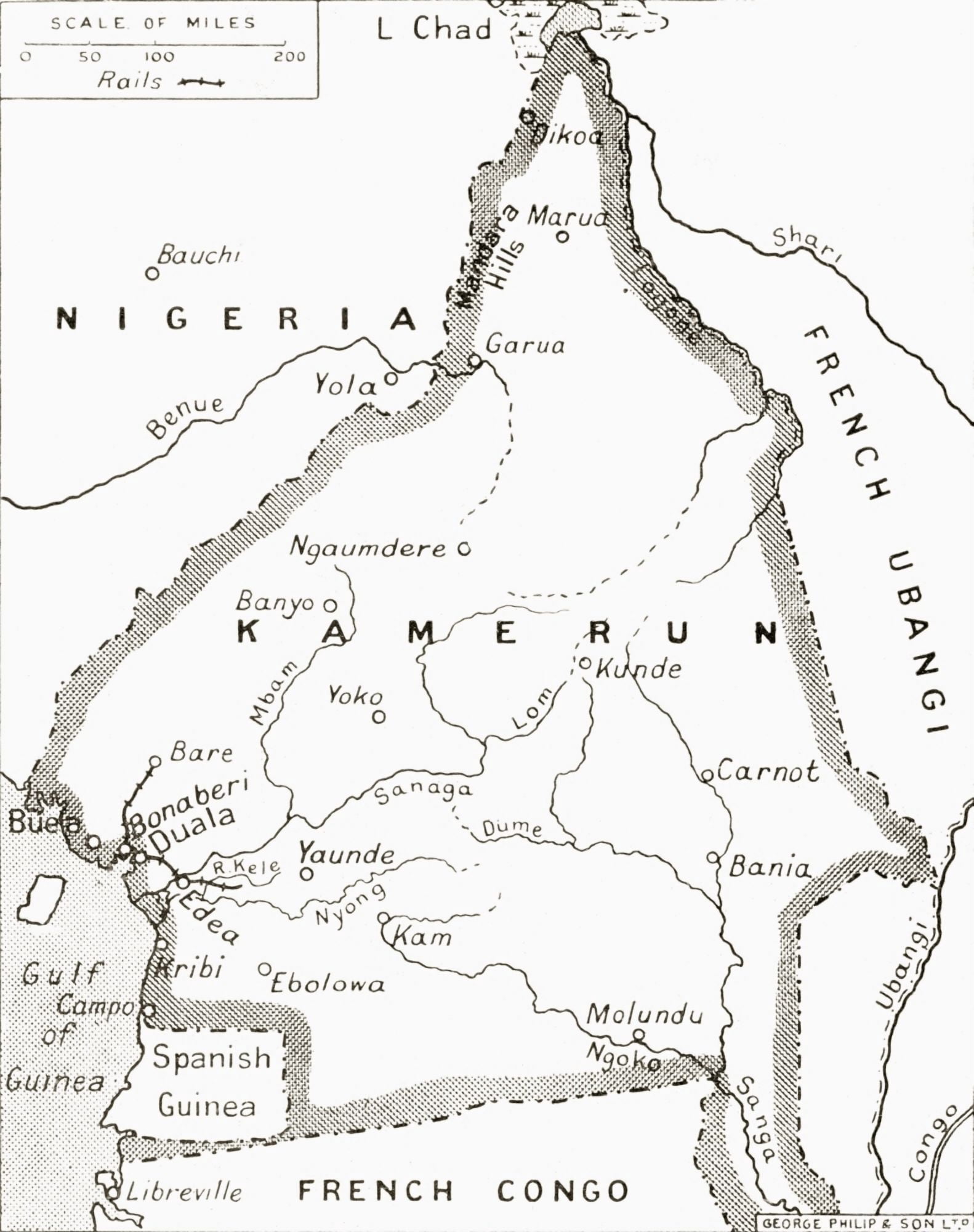 Map Of The Cameroons Scene Of One Of Britains Campaigns During World War One From The Illustrated War News Published 1915 Canvas Art - Ken Welsh Design Pics (26 x 32)