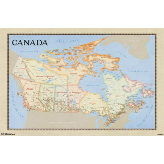 Map - Canada 13 Poster Print (24 x 36)