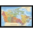 thumbnail image 1 of Map - Canada Wall Poster, 22.375" x 34", Framed, 1 of 2