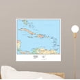 thumbnail image 1 of Map Caribbean America Wall Mural Decal Sticker, Wallmonkeys Peel & Stick Vinyl Graphic (12 in W x 11 in H, 1 of 4