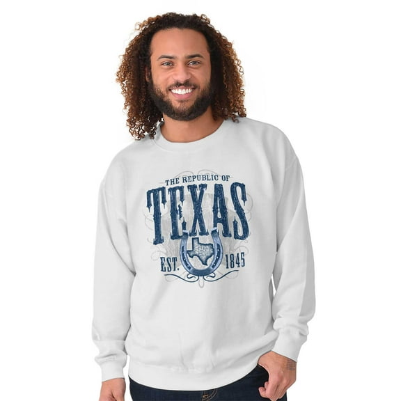 Map Crewneck Sweat Shirts Sweatshirts Republic Texas Vintage TX Southern Souvenir
