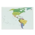 thumbnail image 1 of Map Cutting Board, Map of South and North America with Countries Capitals and Major Cities Colorful Design, Decorative Tempered Glass Cutting and Serving Board, Large Size, Multicolor, by Ambesonne, 1 of 1