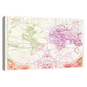 Map Etching I by Tom Frazier Canvas Art Print