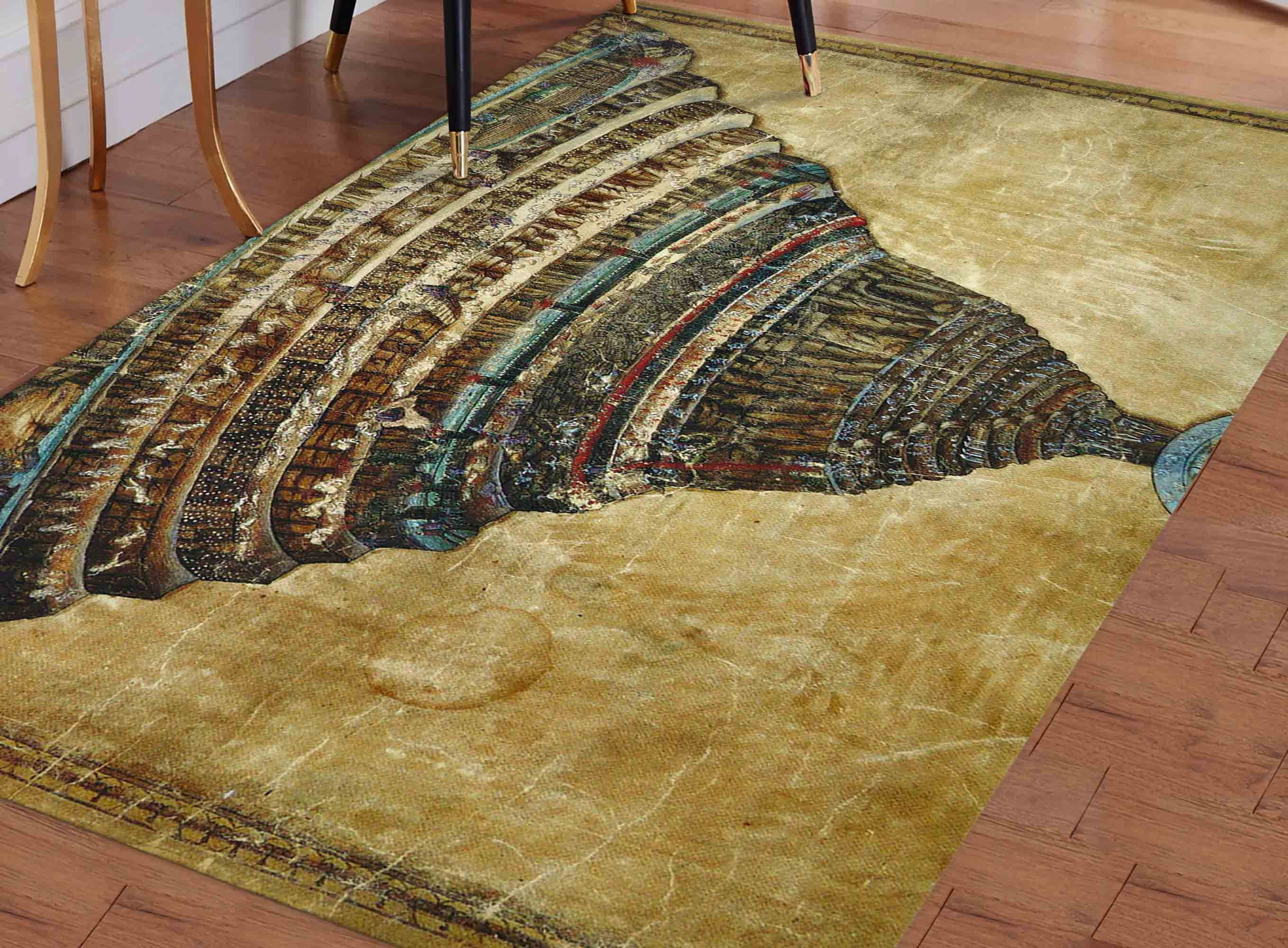 Famous Pattern Rug Map of Hell Rugs, Divine Rug, Famous Rug, Salon Rug, Salon Decor Rug ...