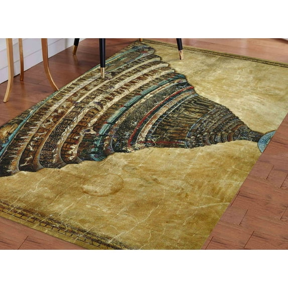Map of Hell Rugs, Divine Rug, Famous Rug, Salon Rug, Salon Decor Rug, Living Room Rug, Housewarming Gift, Non-Slip Carpet, Gift Rug, 3.9'x5.9' - 120x180 cm