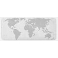 thumbnail image 1 of Map Kitchen Mat, World Map with Graphic Dots Pixelated Seem Spotted Continents Design Simple Modern, Plush Decorative Kitchen Mat with Non Slip Backing, 47" X 19", Grey White, by Ambesonne, 1 of 1