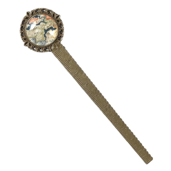 Map Lace Bookmark in Antique Bronze - Gift for Bookworms and Bibliophiles