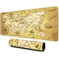 thumbnail image 1 of Map Large Mouse Pad 31.5x11.8 Inches Medieval Vintage Treasure Map Compass Wooden Ship Pattern Printed Game Mouse Pad for Gaming Home Office BDXTMN230, 1 of 5