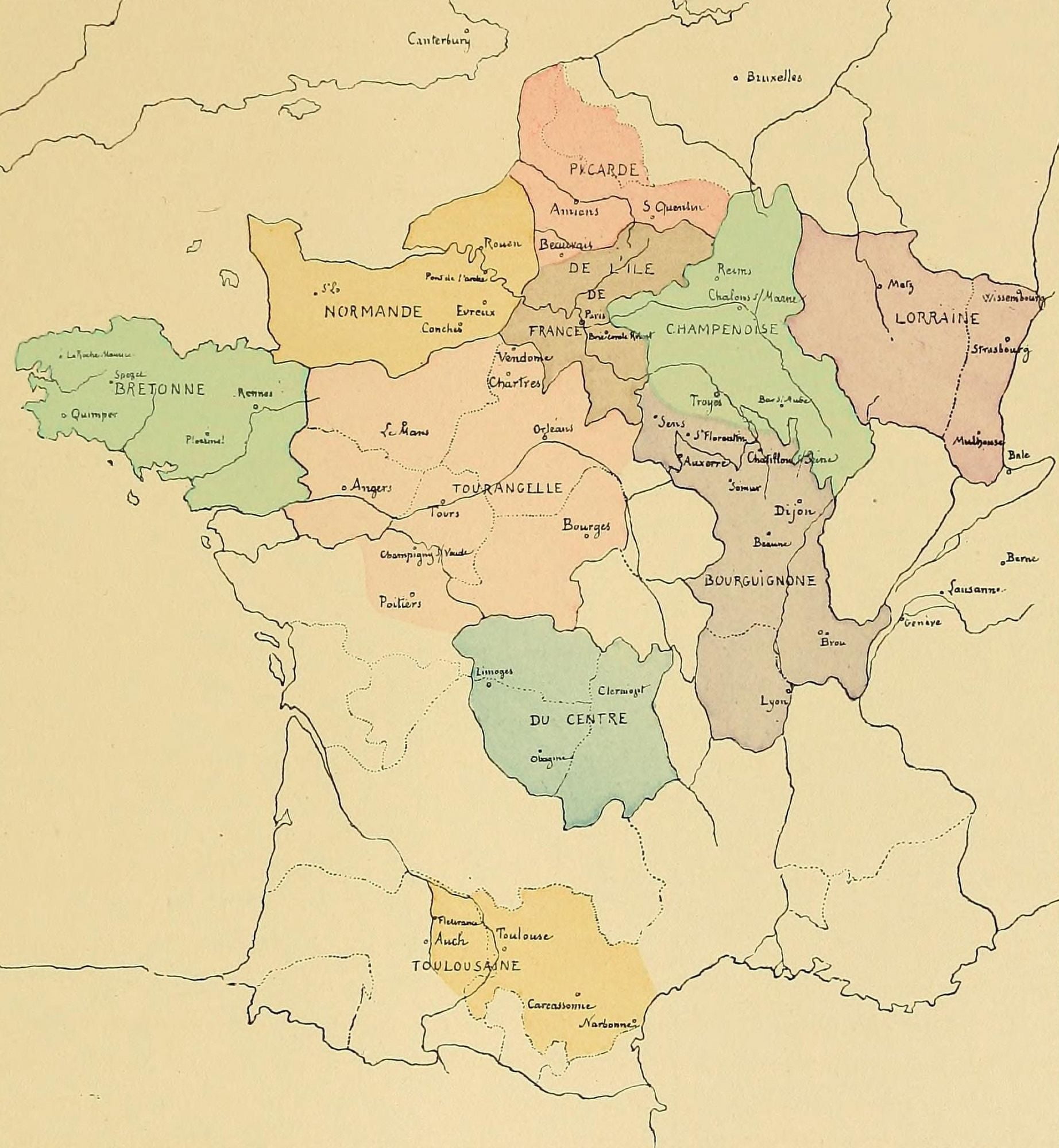 Map Le Vitrail 1896 Canvas Art -  (18 x 24)