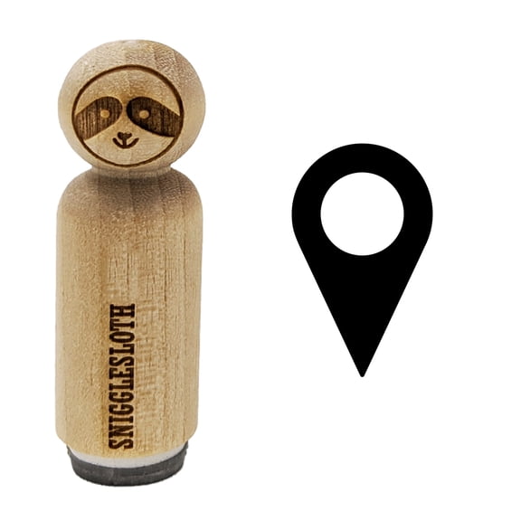 Map Location Symbol Rubber Stamp for Scrapbooking Crafting Stamping - Mini 1/2 Inch