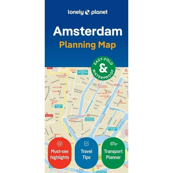 Compact City Planning Maps Lonely Planet Amsterdam City Map: Durable, Waterproof, Easy-Fold Planning Map with Attractions & Walking Tours, (Paperback)