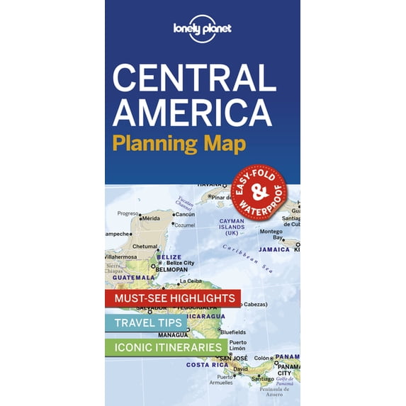 Map Lonely Planet Central America Planning Map, (Paperback)