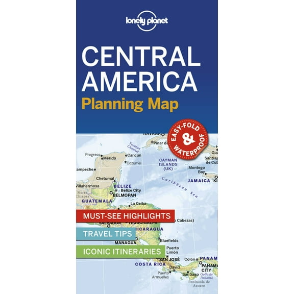 Map Lonely Planet Central America Planning Map, (Paperback)