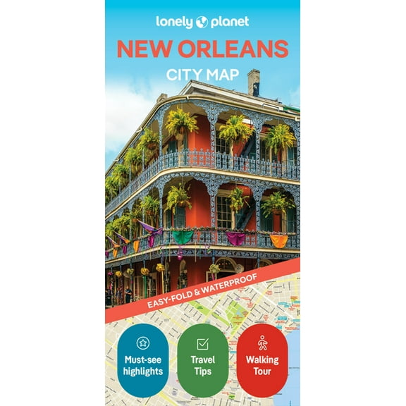 Compact City Planning Maps Lonely Planet New Orleans City Map: Durable, Waterproof, Easy-Fold Planning Map with Attractions & Walking Tours, (Paperback)