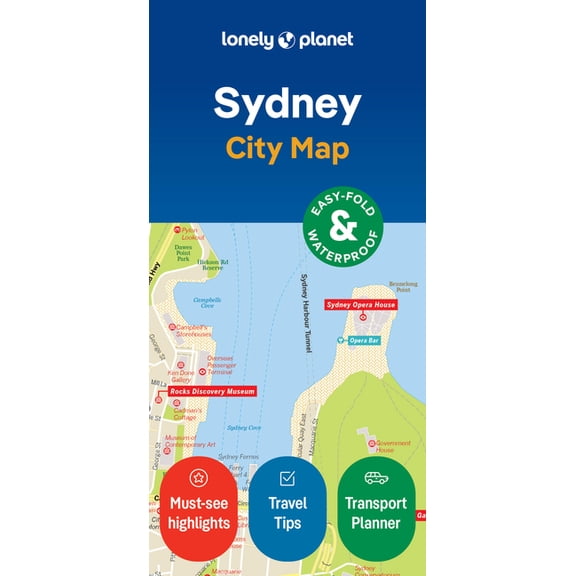 Compact City Planning Maps Lonely Planet Sydney City Map: Durable, Waterproof, Easy-Fold Planning Map with Attractions & Walking Tours, (Paperback)