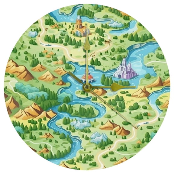 Map Modern Acrylic Circular Wall Clock - Sleek Timepiece for Stylish Dcor