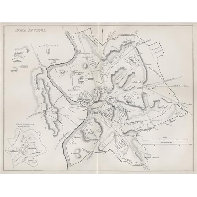 Map Of Ancient Rome From The National Encyclopaedia Published By ...