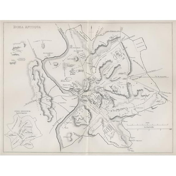 Map Of Ancient Rome From The National Encyclopaedia Published By William Mackenzie London Late 19Th Century
