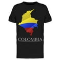 thumbnail image 1 of Map Of Colombia Icon T-Shirt Men -Image by Shutterstock, Male 3X-Large, 1 of 2