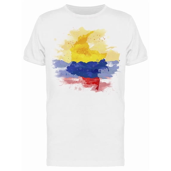 Map Of Colombia Watercolor Tee Men's -Image by Shutterstock