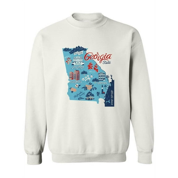 Map Of Georgia Paint Sweatshirt Women -Image by Shutterstock, Female Large