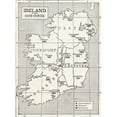 thumbnail image 1 of Map Of Ireland In The Sixth Century From The Book The Church Of England A History For The People Published C1910 12 x 17, 1 of 2