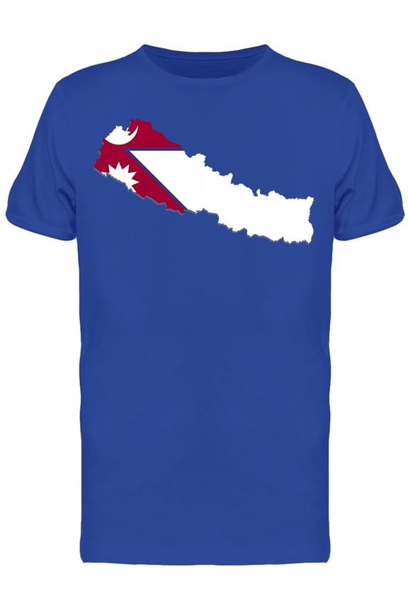 Map Of Nepal T-Shirt Men -Image by Shutterstock, Male x-Large