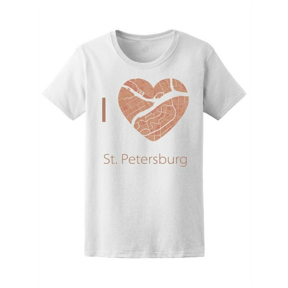 Map Of St Petersburg  Tee Women's -Image by Shutterstock