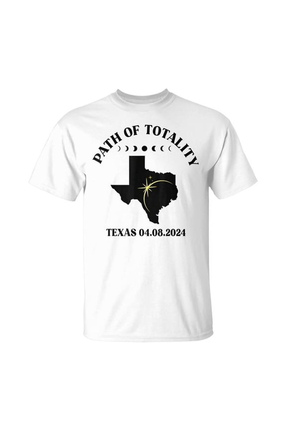 Map Of Texas Path Of Totality 04082024 Total Solar Eclipse TShirt